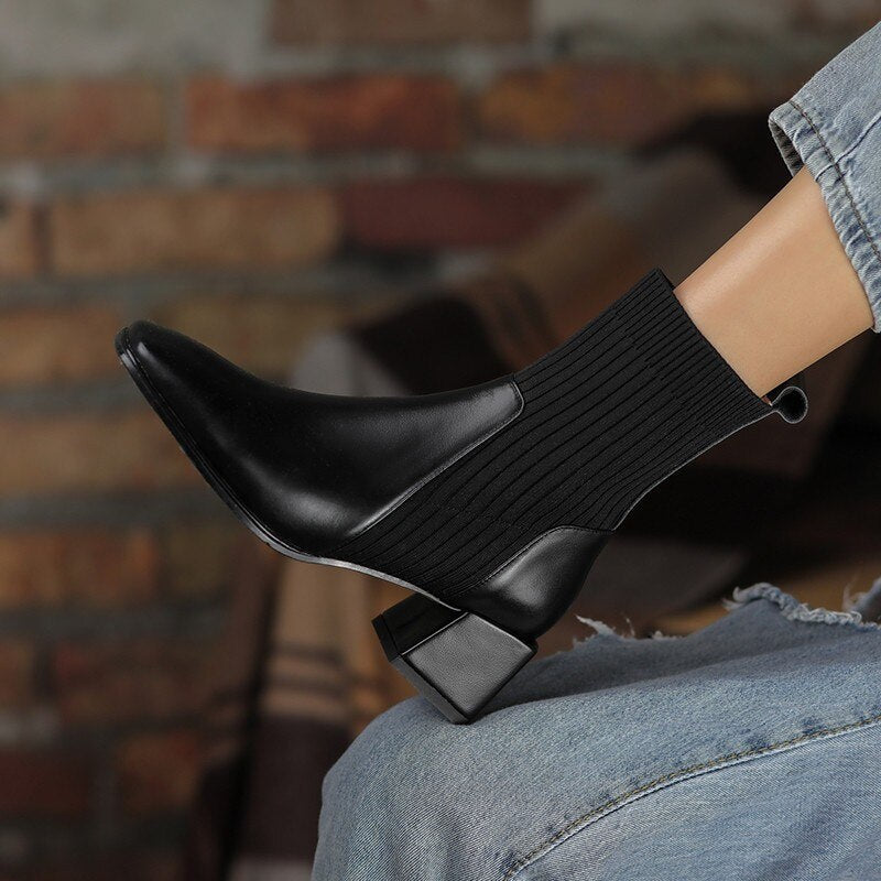 Comfort-Heel Ankle Boots