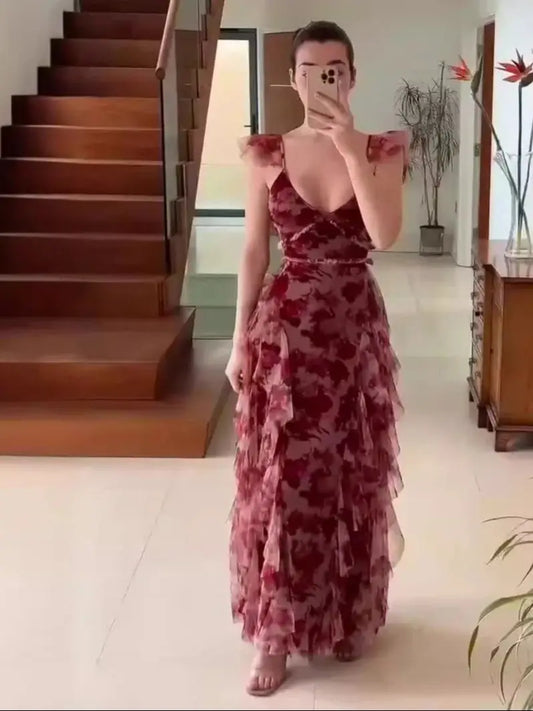 Effortless Floral Ruffle Dress
