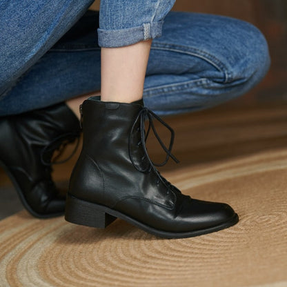 Cushioned Leather Boots