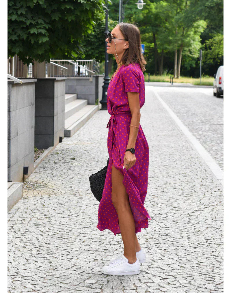 Elegant Flattering V-Neck Dress