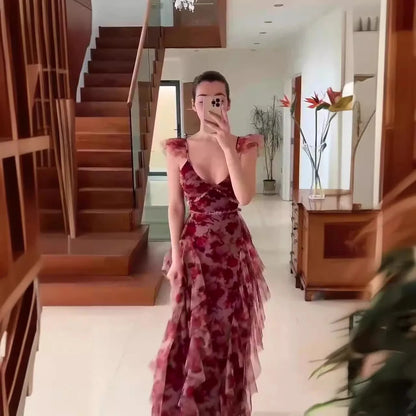 Effortless Floral Ruffle Dress