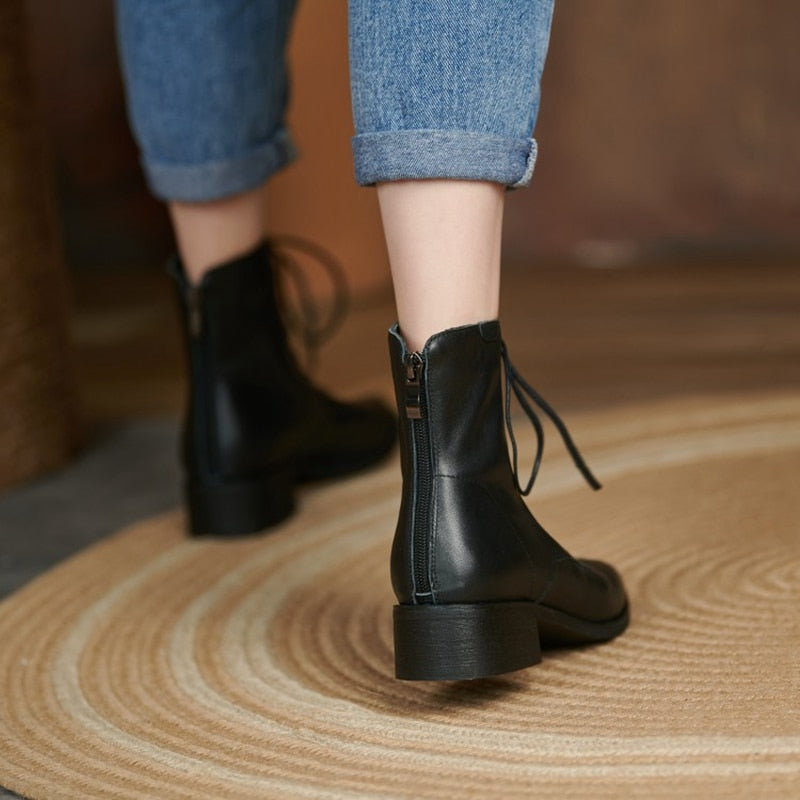 Cushioned Leather Boots