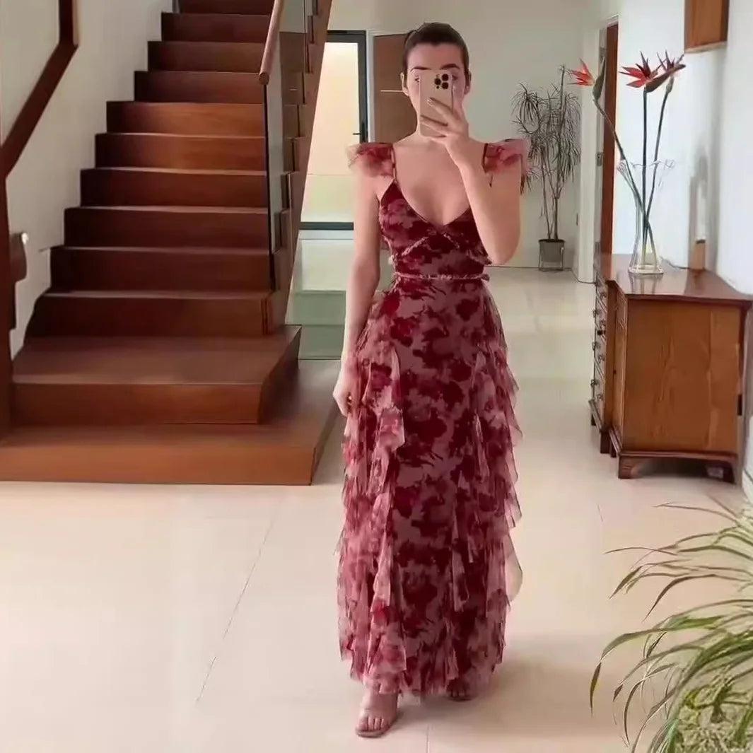 Effortless Floral Ruffle Dress