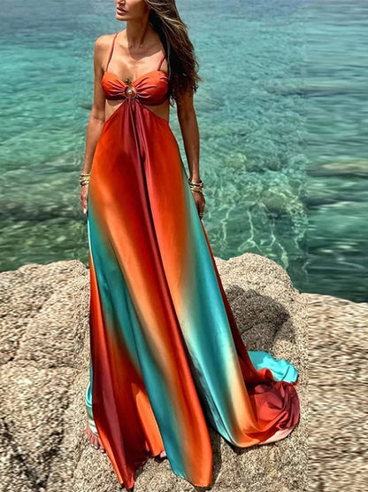 Effortless Elegance Printed Maxi Dress