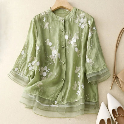 Effortless Elegance Linen Blouse