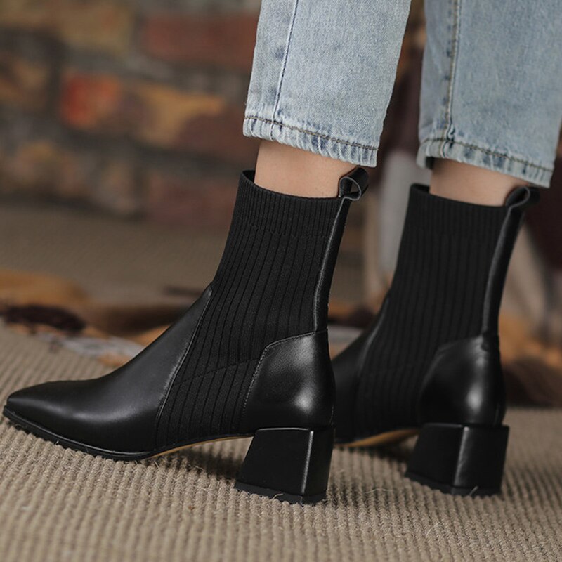 Comfort-Heel Ankle Boots