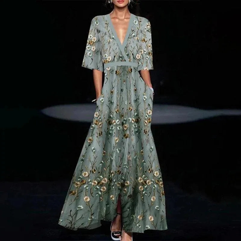 Effortless Feminine V-Neck Dress