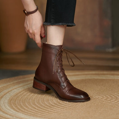 Cushioned Leather Boots