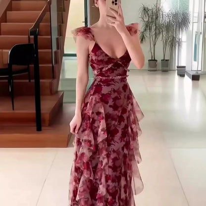 Effortless Floral Ruffle Dress