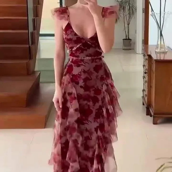 Effortless Floral Ruffle Dress