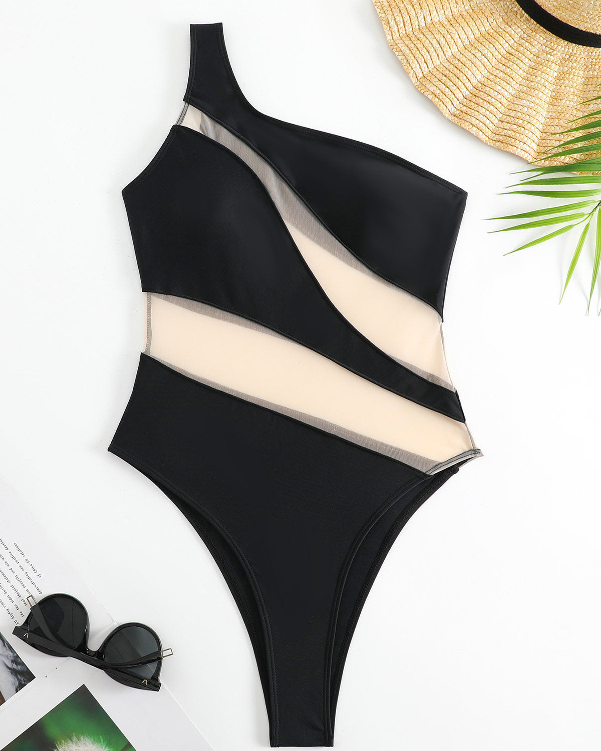 Bold Curve One-Shoulder Swimsuit