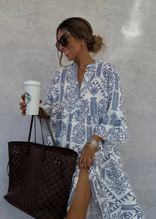 Effortless Elegance Printed Dress