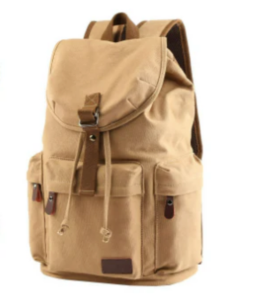Adventure-Ready Retro Canvas Backpack