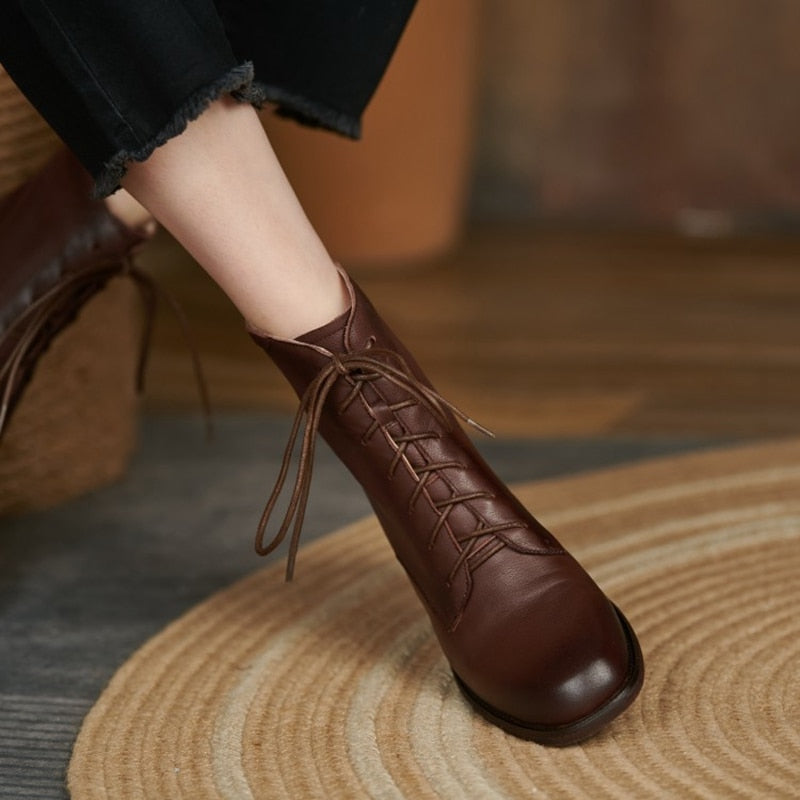 Cushioned Leather Boots