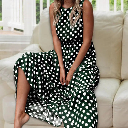 Easy Elegance: Dotted Maxi Dress