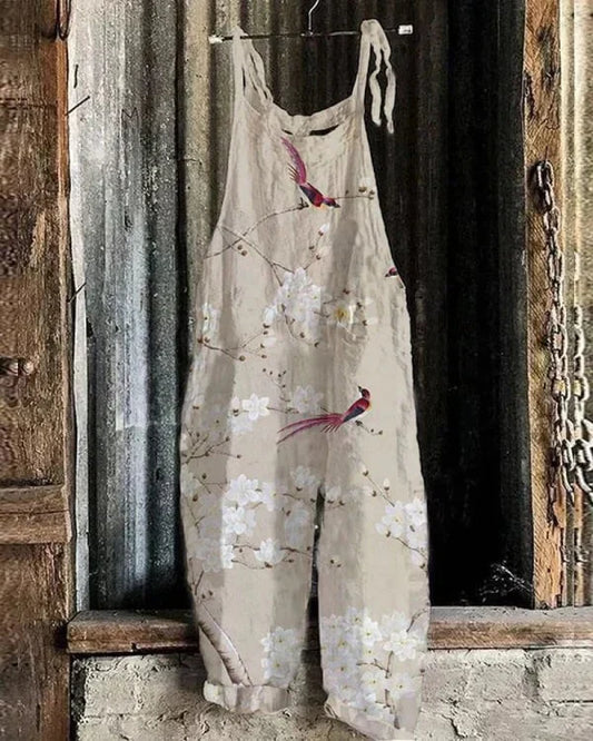 Vintage Floral Elegance Jumpsuit
