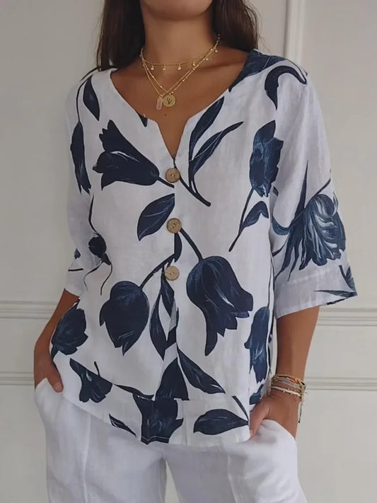 Everyday Floral Elegance Blouse