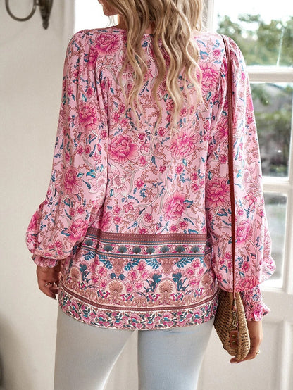 Fresh Floral Boho Summer Top