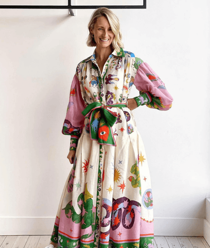 Italian Elegance Maxi Statement Dress