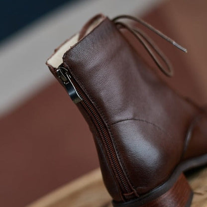 Cushioned Leather Boots