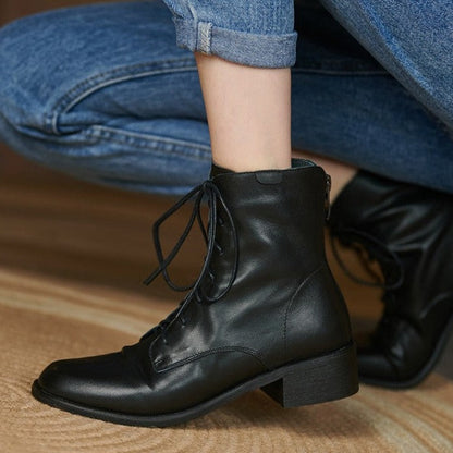Cushioned Leather Boots