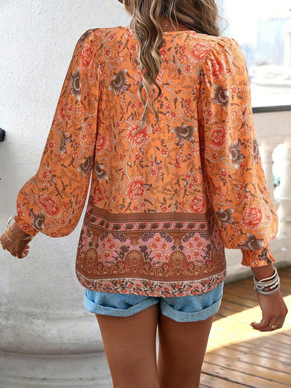 Fresh Floral Boho Summer Top