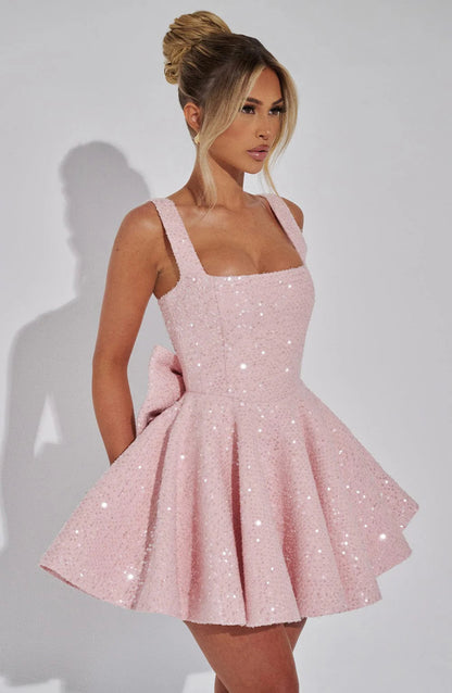 Elegant Mini Dress for Shimmering Twirls