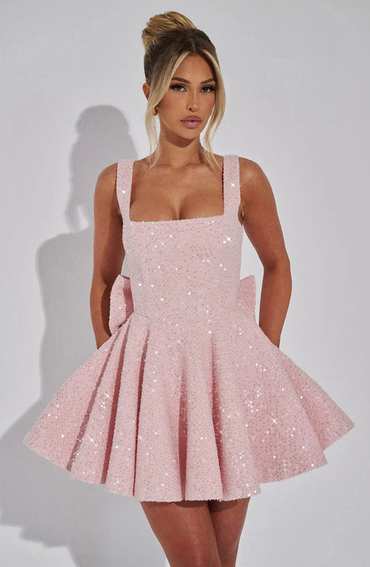Elegant Mini Dress for Shimmering Twirls