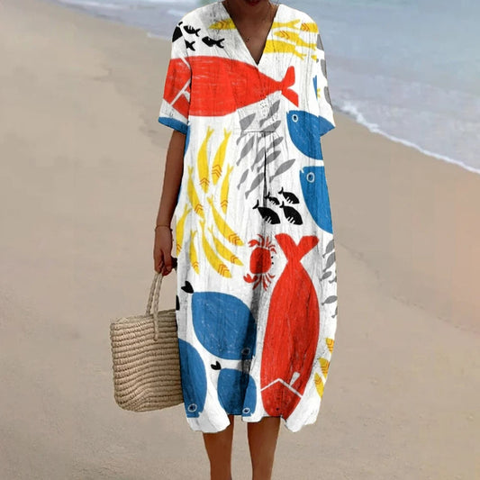 Effortless Linen Elegance Dress
