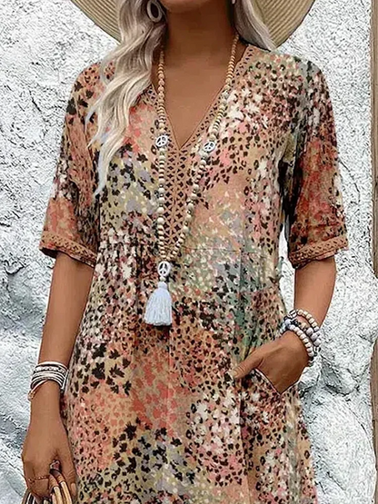 Chic Midi Dress with Effortless Pockets