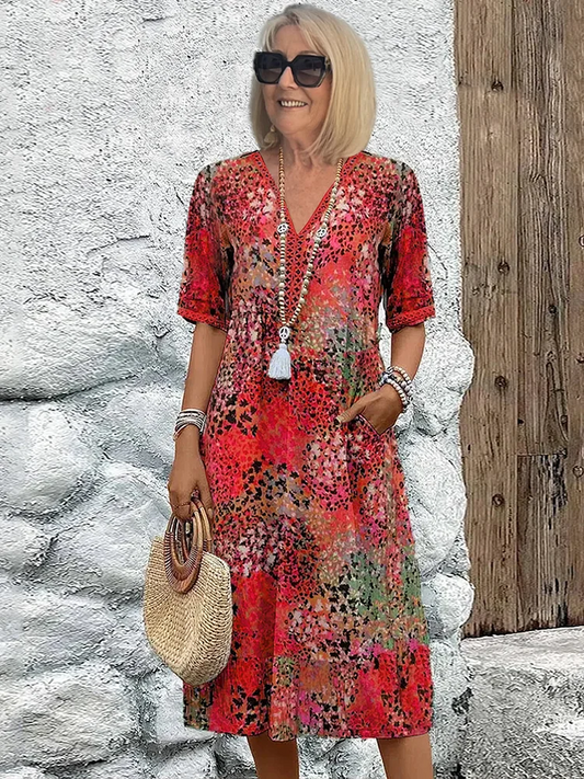 Chic Midi Dress with Effortless Pockets