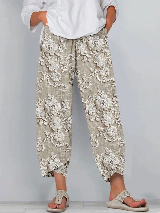 Effortless Boho Floral Comfort Pants
