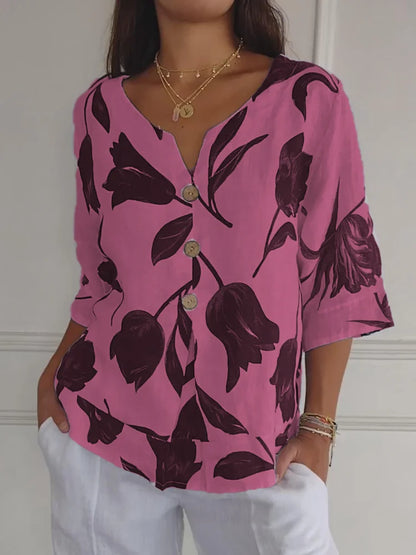 Everyday Floral Elegance Blouse