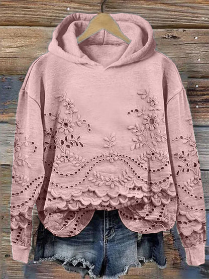 Vintage Floral Cozy Hoodie