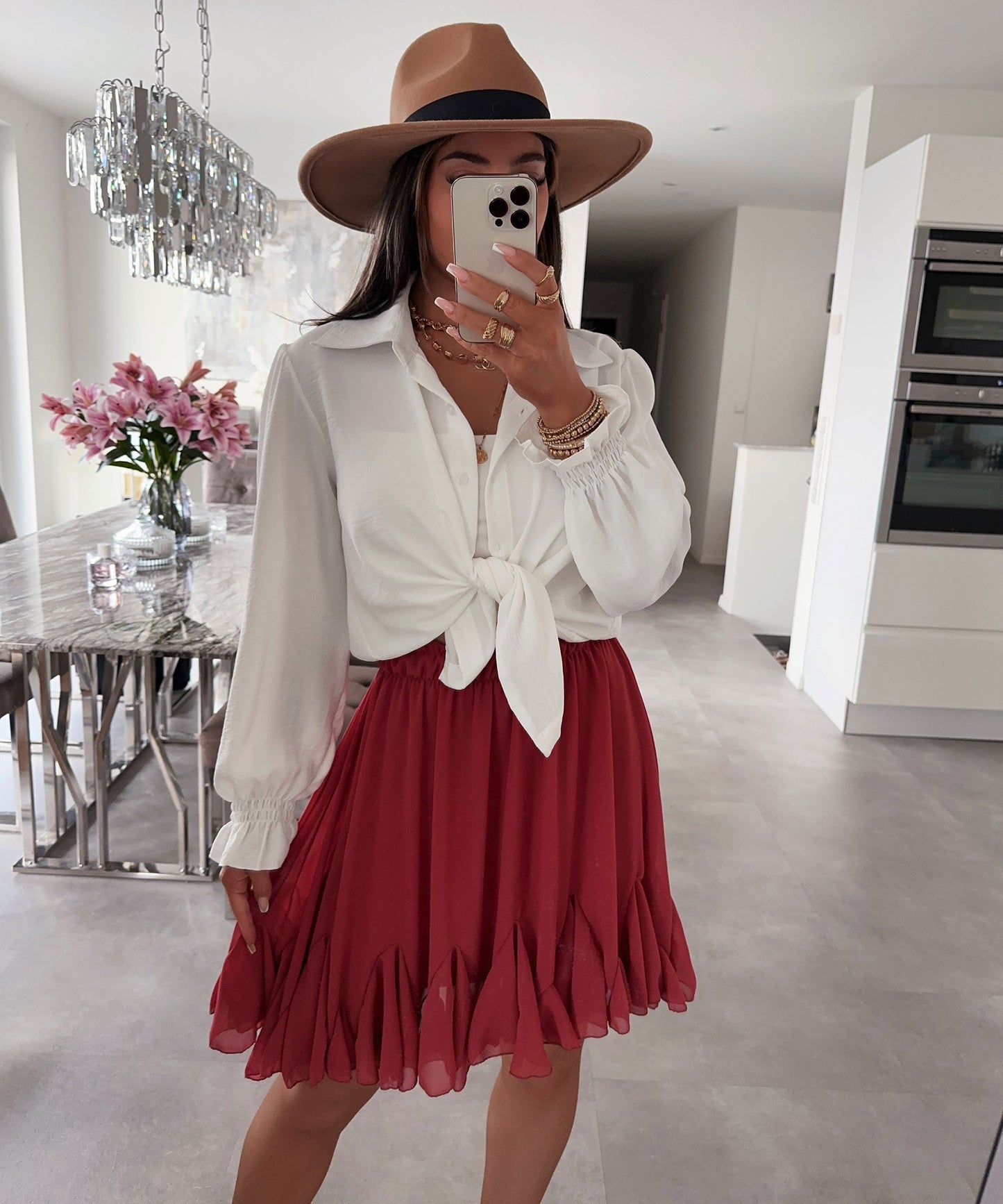 Elegant Balloon Sleeve Blouse