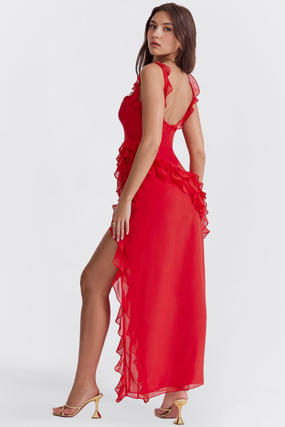 Romantic Scarlet Maxi Dress