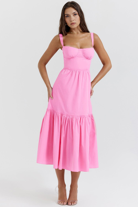 Feminine Flair Midi Dress