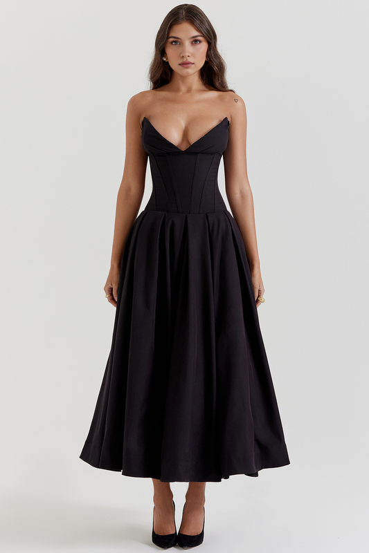 Tulle-Elegance Midi Dress