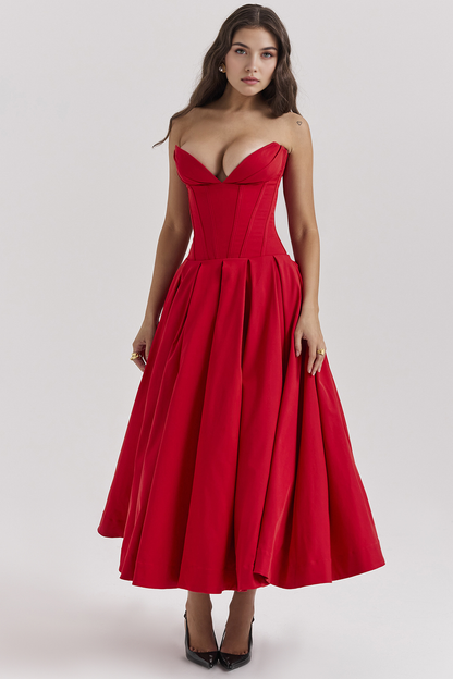 Tulle-Elegance Midi Dress