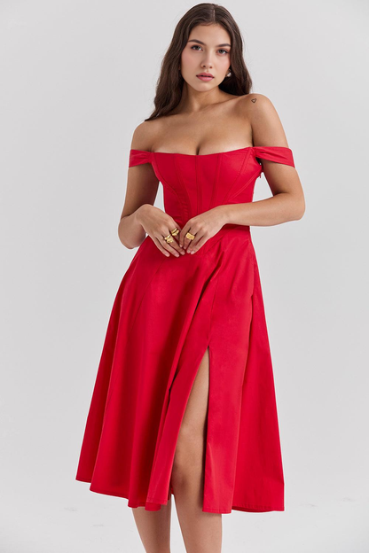Floral-Flirt Midi Dress