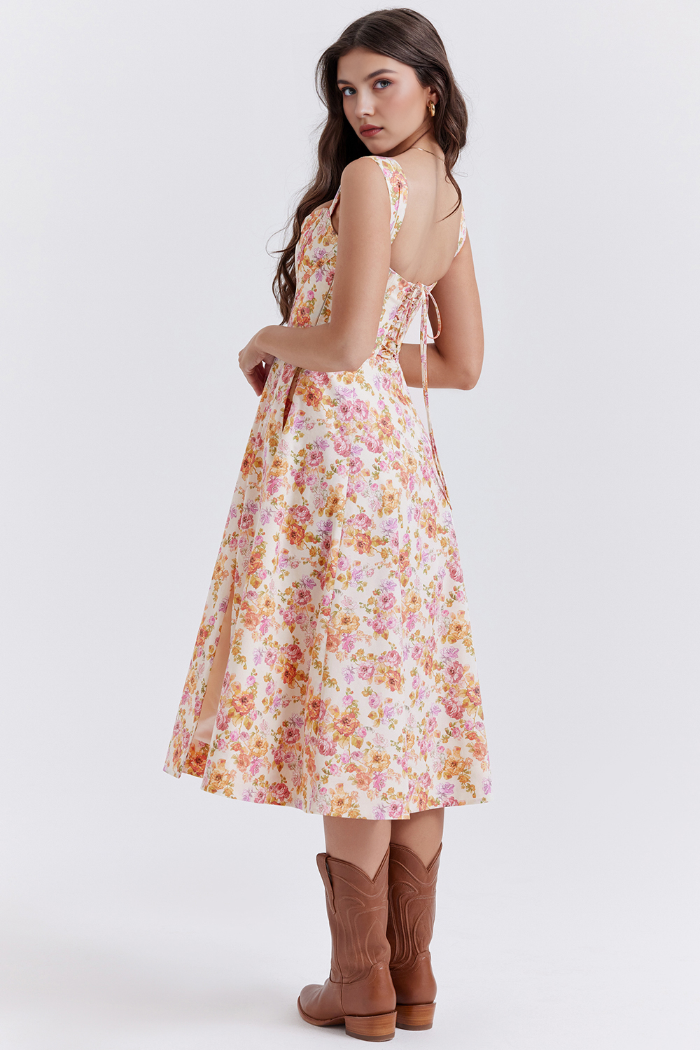 Floral-Flirt Midi Dress