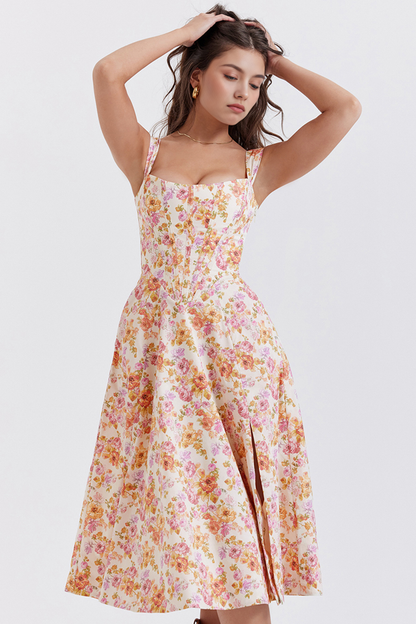 Floral-Flirt Midi Dress