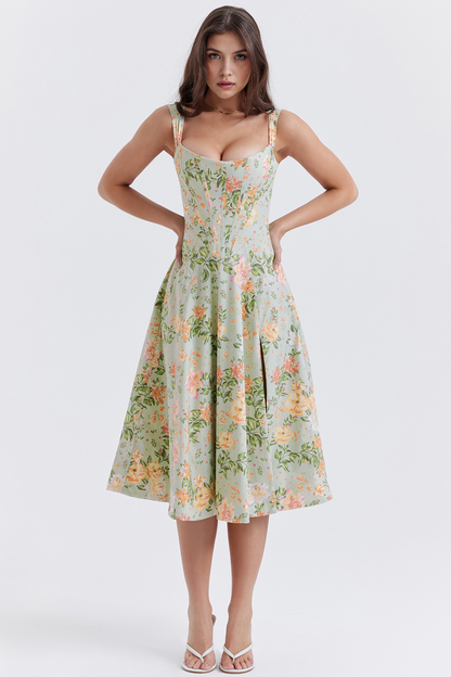 Floral-Flirt Midi Dress