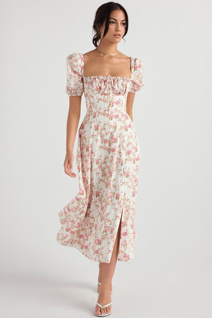 Floral-Breeze Midi Dress