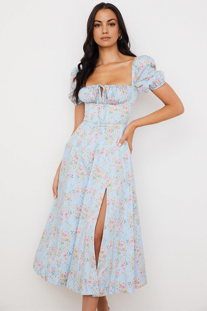 Floral-Breeze Midi Dress