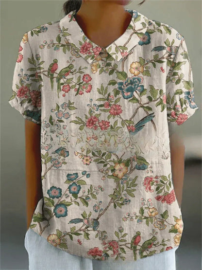 Floral-Comfort Blouse