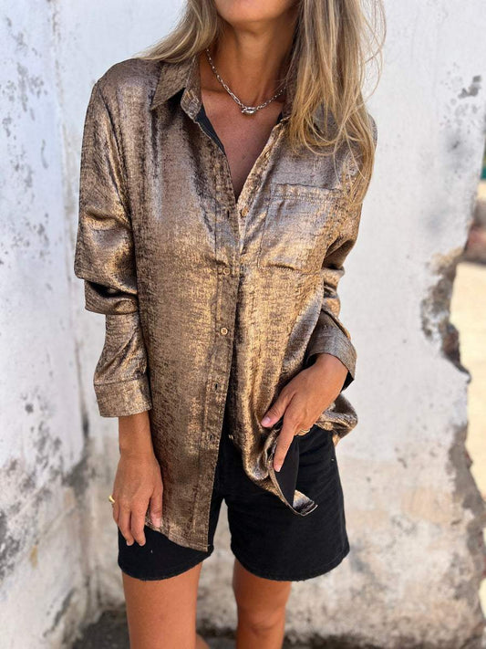 Effortless Elegance Shimmer Shirt