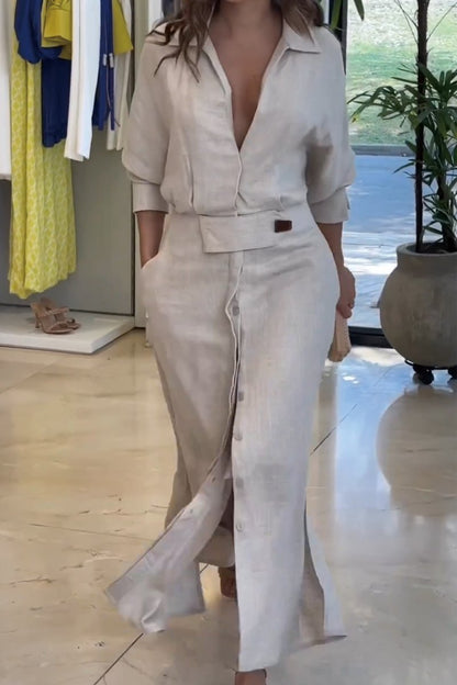 Effortless Summer Linen Maxi Dress