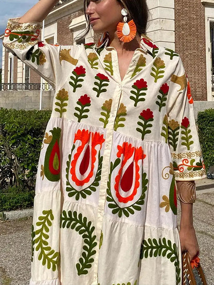 Effortless Chic Patchwork Summer Dress