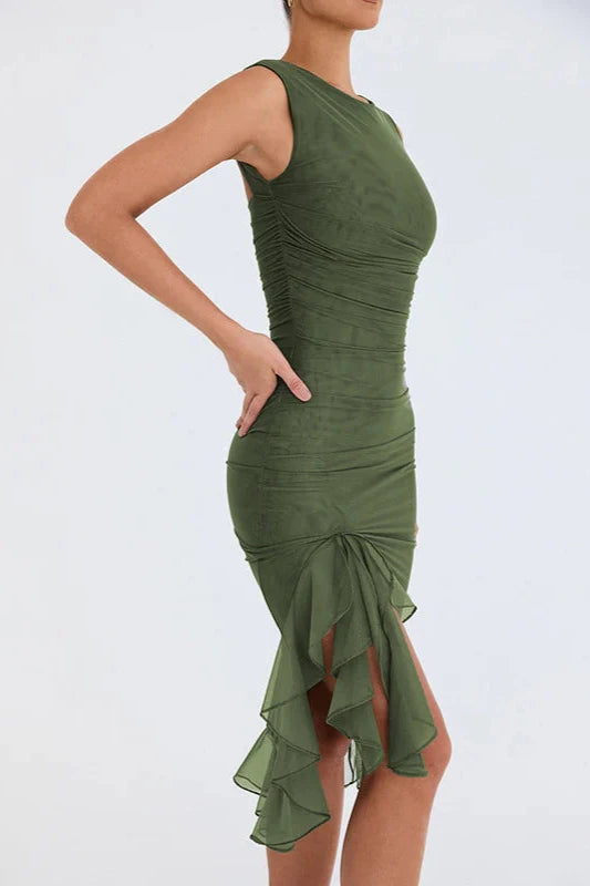 Effortless Glamour Ruffle Party Dress